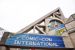 San Diego Convention Center with welcome banner