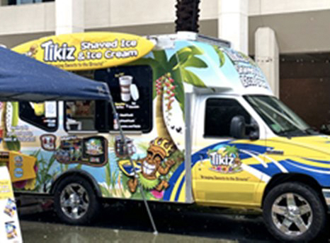 Tikiz刨冰冰淇淋餐车图片。