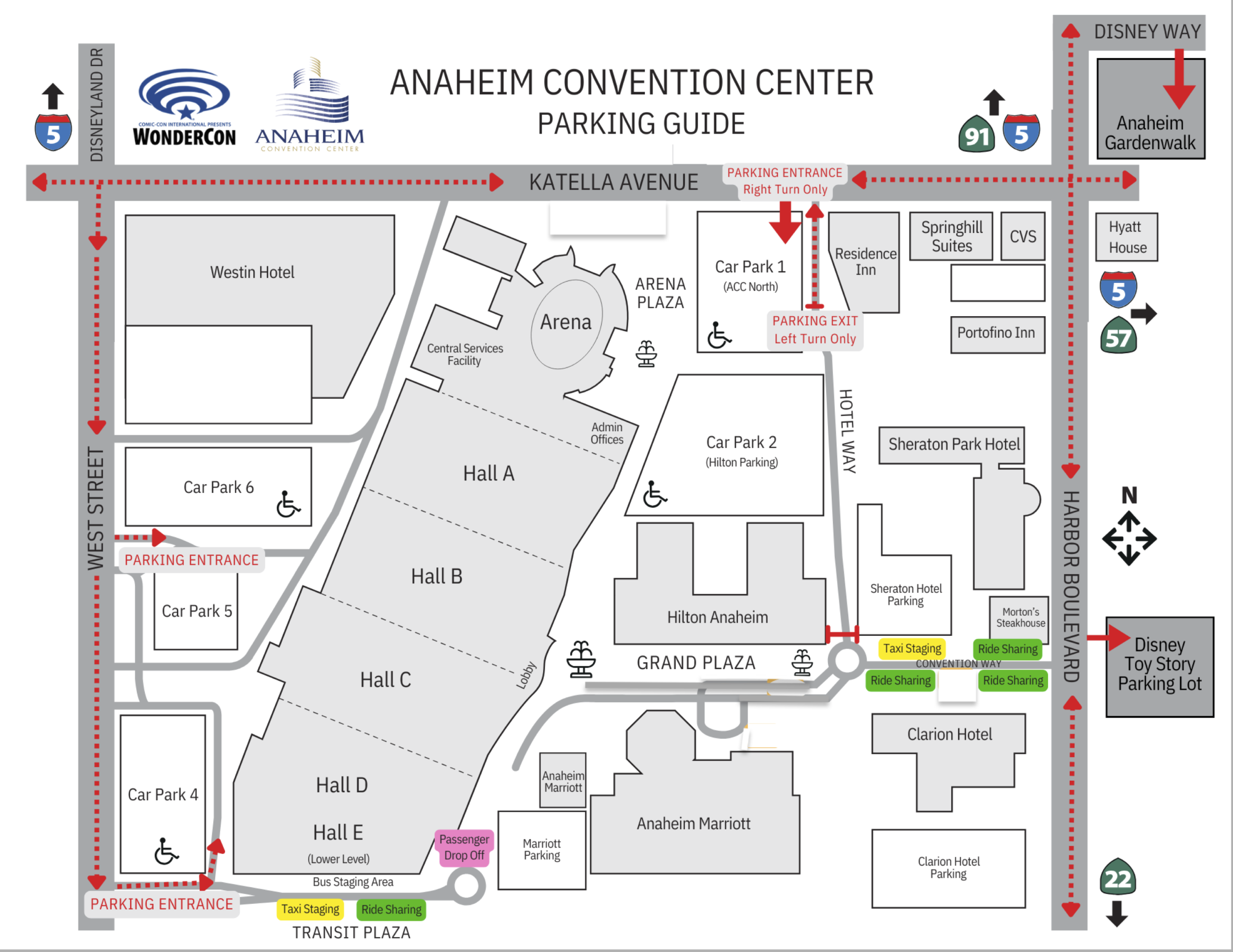 2026 WonderCon parking map