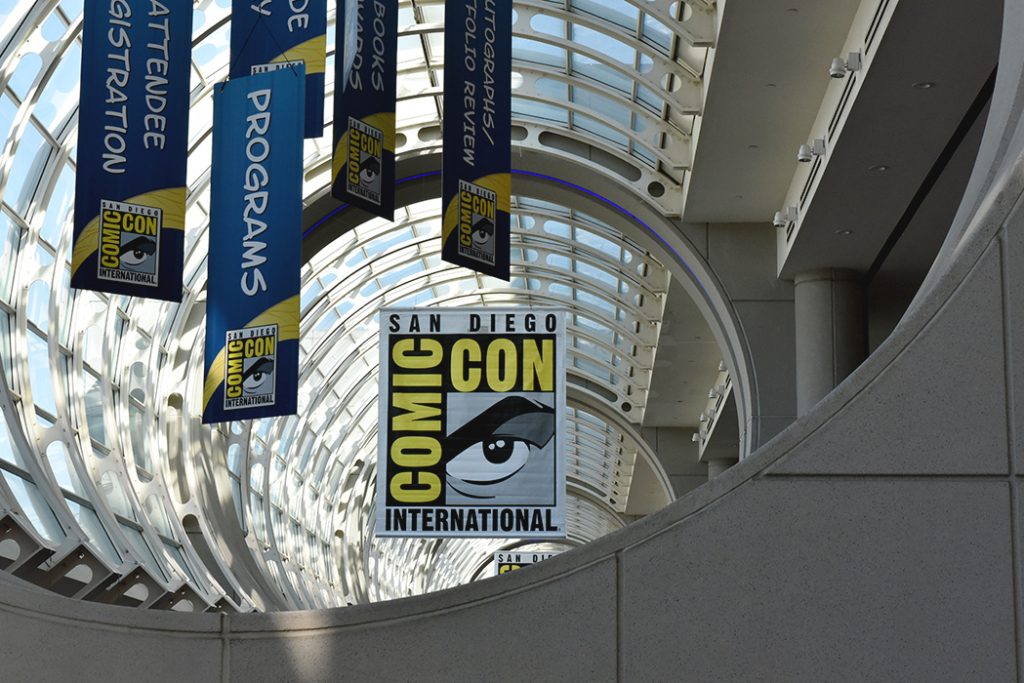 Photos de l'intérieur du Comic-Con.