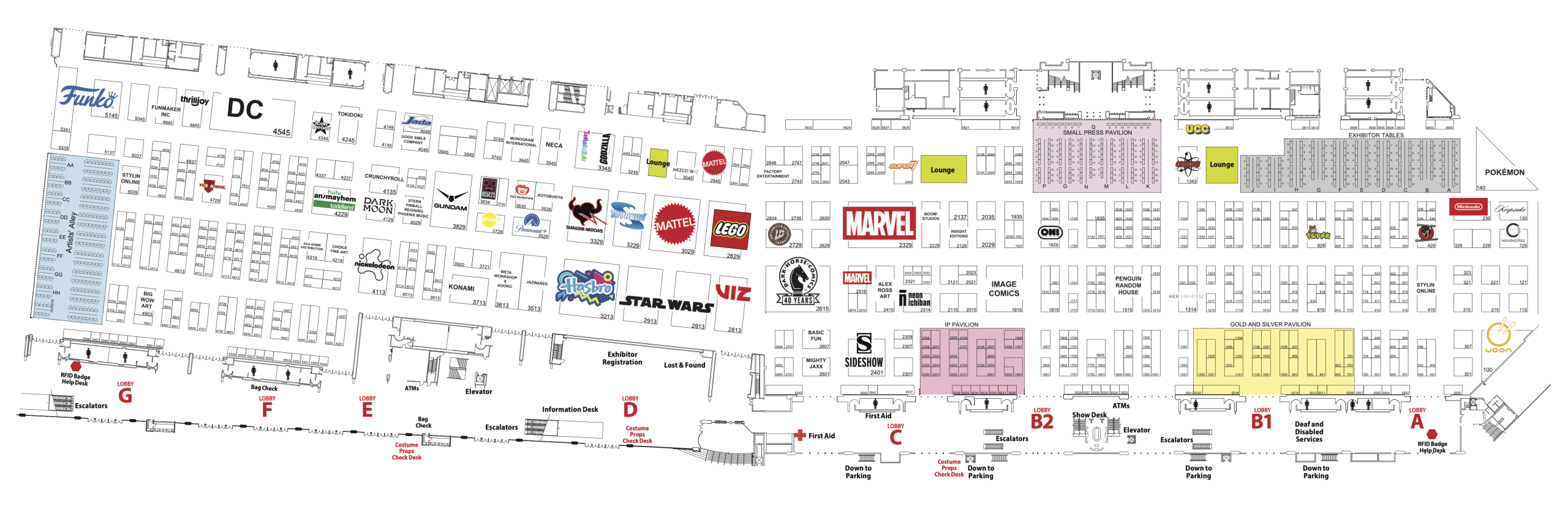 Comic-Con 2026 Exhibit Hall Map