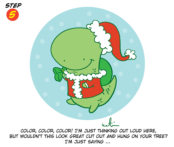 Holiday Dinosaur Step 5