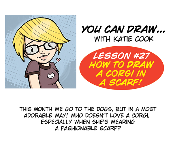 Katie Cook: How to Draw a Corgi in a Scarf