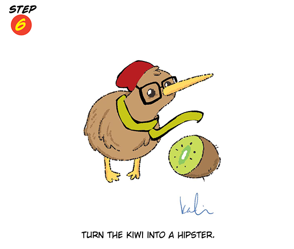 You Can Draw with Katie Cook ... A Hipster Kiwi