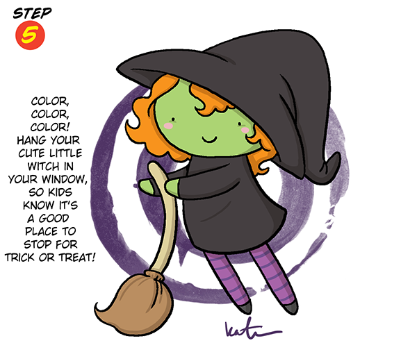 Halloween Witch Step 5
