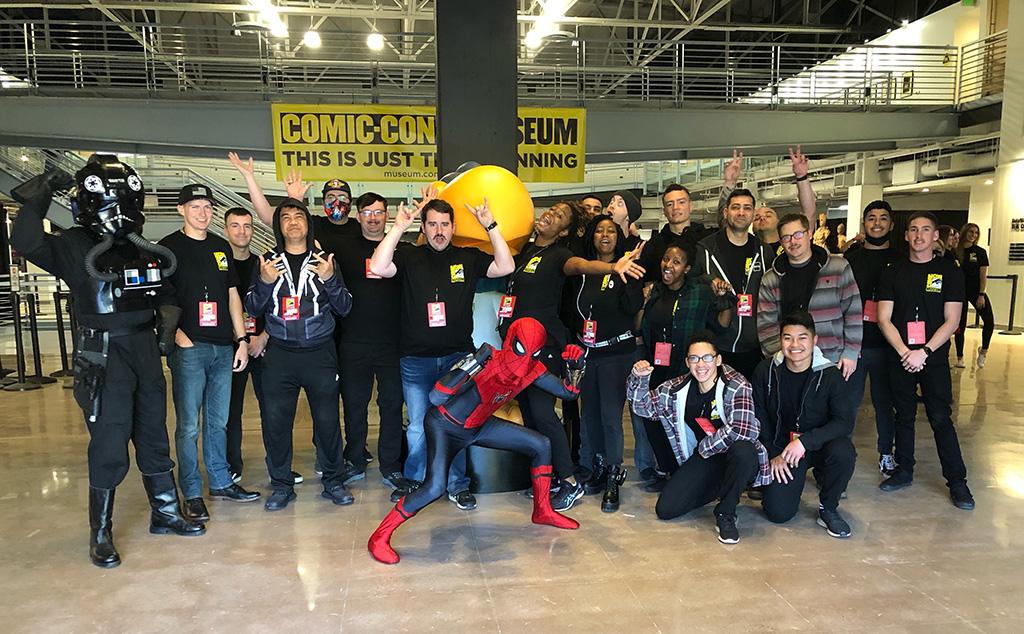 Voluntarios del Museo Comic-Con.