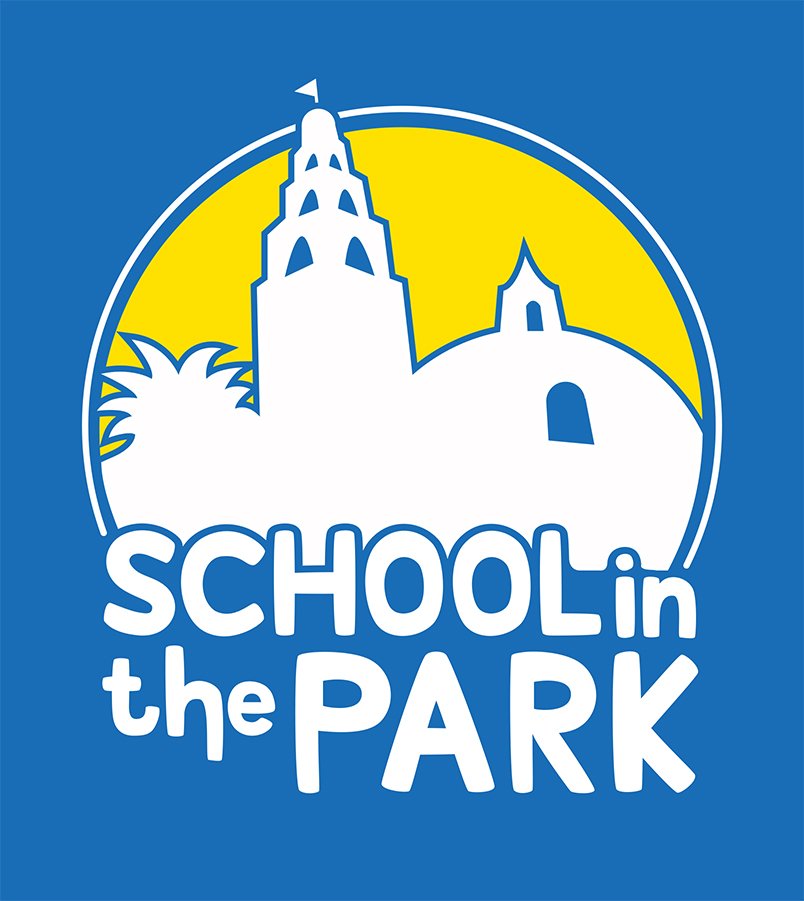 Logo de l'école dans le parc.